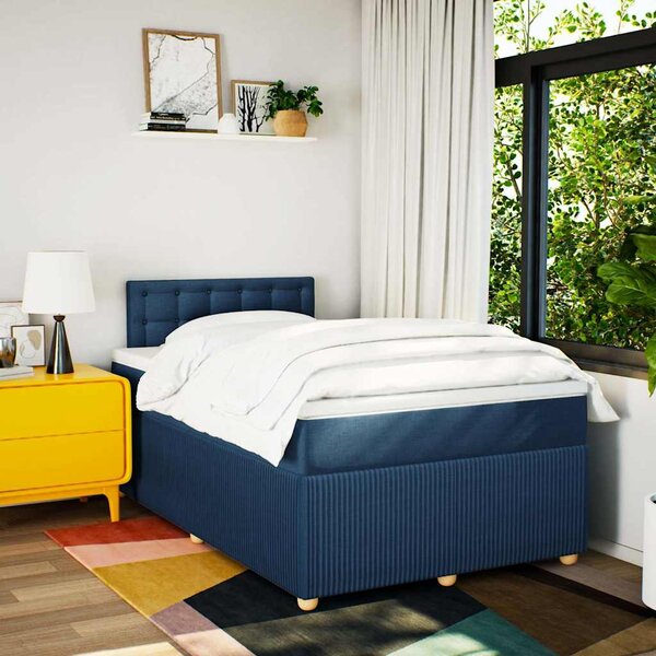 Box spring postel s matrací černá 120x190 cm textil 3287415