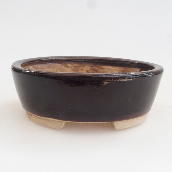 E-bonsai Keramická bonsai miska 9,5 x 8 x 3 cm hnědá