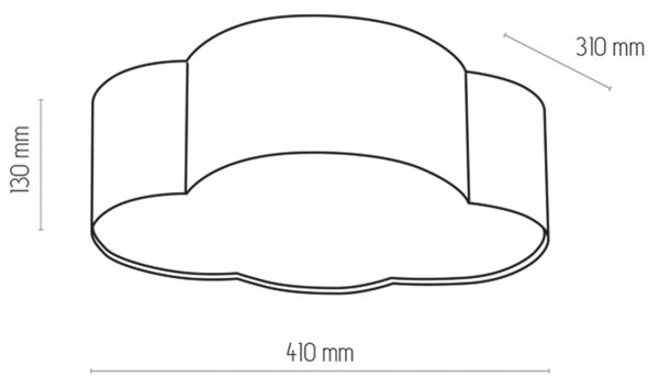 TK-LIGHTING Stropní svítidlo do dětského pokoje CLOUD MINI, mráček, šedé 3144