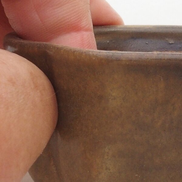 E-bonsai Keramická bonsai miska 7,5 x 7 x 3,5 cm hnědá