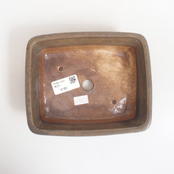 E-bonsai Keramická bonsai miska 17,5 x 14 x 5 cm hnědá