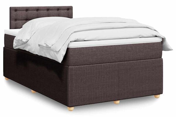 Box spring postel s matrací tmavě hnědá 120x200 cm textil 3287440