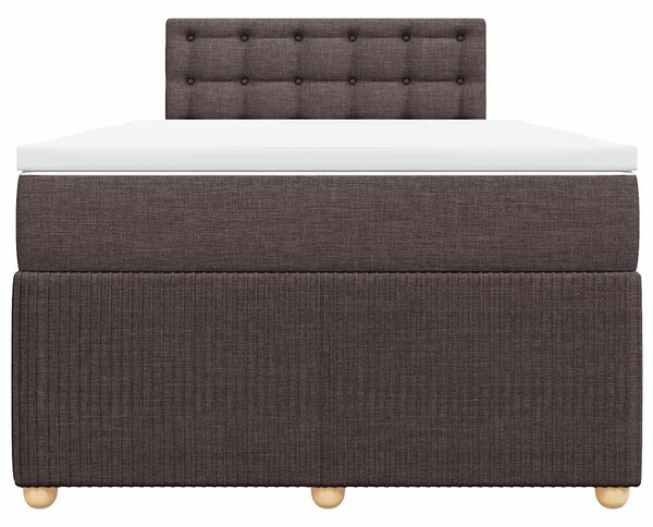 Box spring postel s matrací tmavě hnědá 120x200 cm textil 3287440
