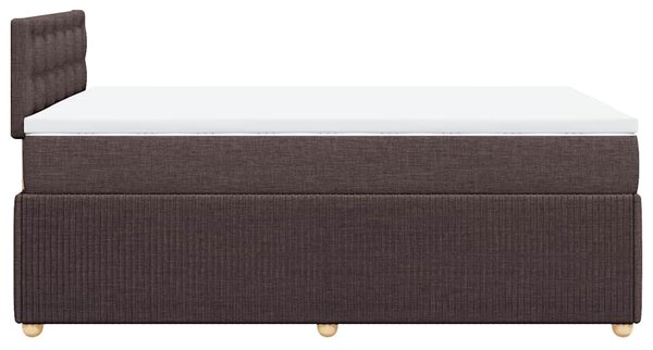 Box spring postel s matrací tmavě hnědá 120x200 cm textil 3287440