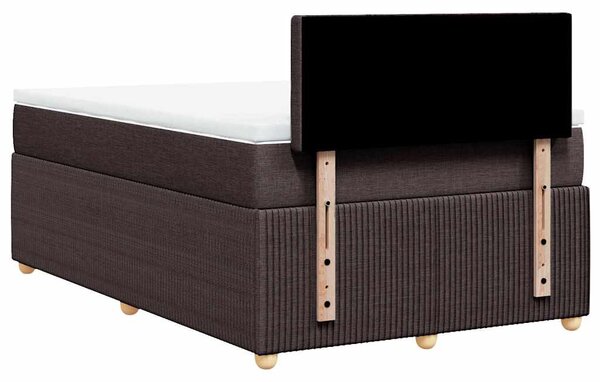 Box spring postel s matrací tmavě hnědá 120x200 cm textil 3287440