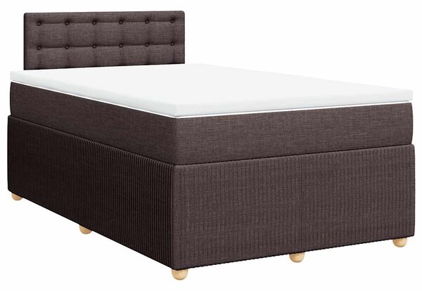 Box spring postel s matrací tmavě hnědá 120x200 cm textil 3287440