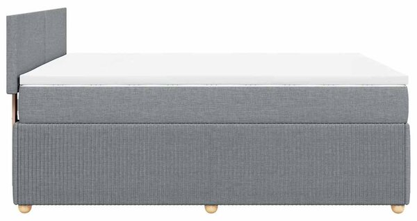 Box spring postel s matrací světle šedá 140 x 190 cm textil 3287444