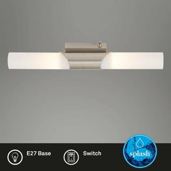 BRILONER Nástěnné svítidlo 43,5 cm 2x E14 40W matný nikl BRI 2125022