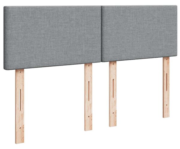 Box spring postel s matrací světle šedá 140 x 190 cm textil 3287444