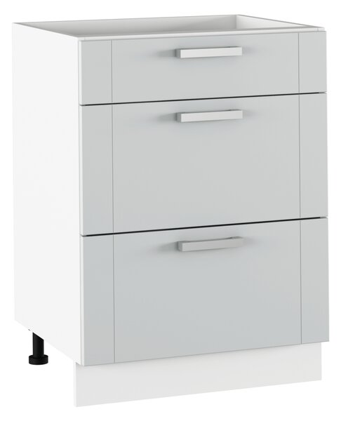 KONDELA Spodní skříňka, světlešedá/bílá, JULIA TYP 57