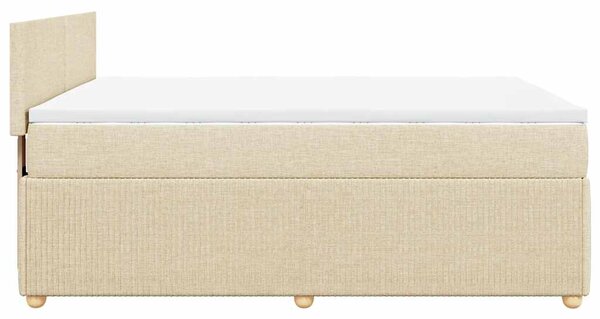 Box spring postel s matrací krémová 140x190 cm textil 3287449