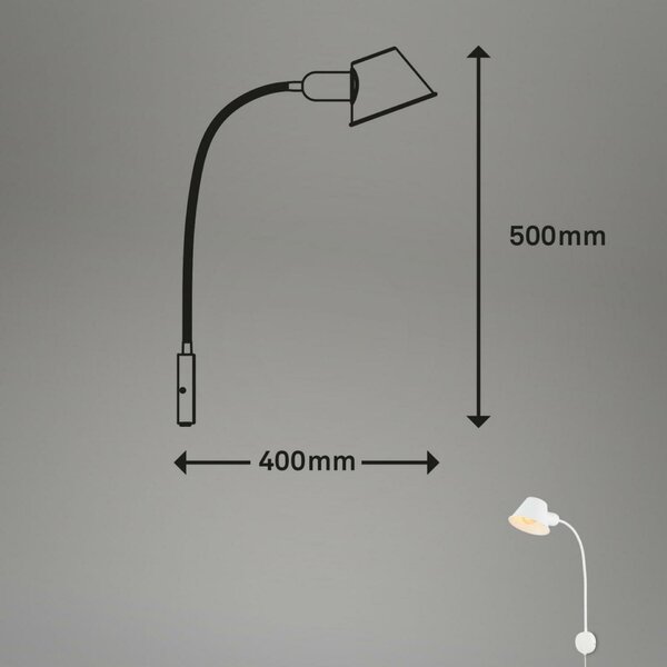 BRILONER Noční lampička 55 cm 1x E27 10W bílé BRI 2089-016