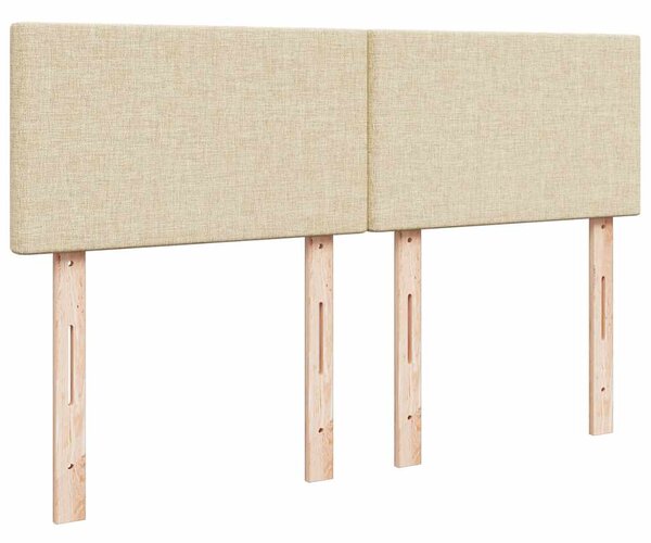 Box spring postel s matrací krémová 140x190 cm textil 3287449
