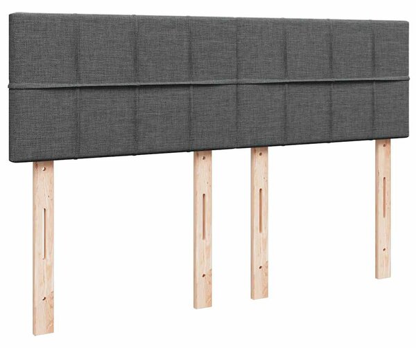 Box spring postel s matrací tmavě šedá 140x200 cm textil 3287480