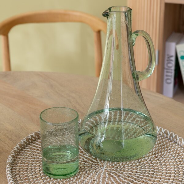 Zelená sklenice J-Line Lina 450 ml