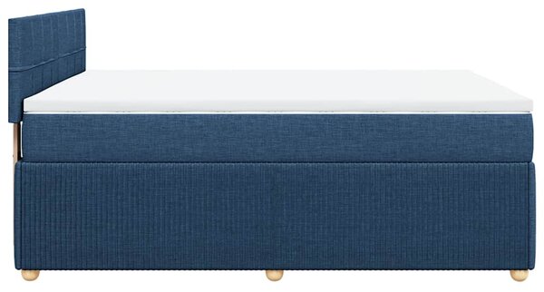 Box spring postel s matrací modrá 140x190 cm textil 3287457