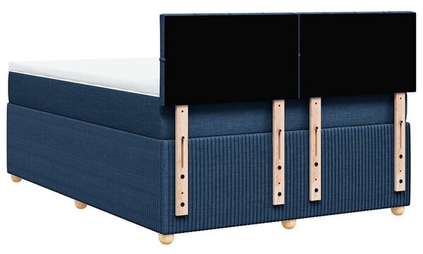 Box spring postel s matrací modrá 140x190 cm textil 3287457