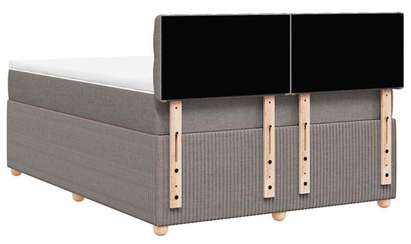 Box spring postel s matrací taupe 140x190 cm textil 3287462