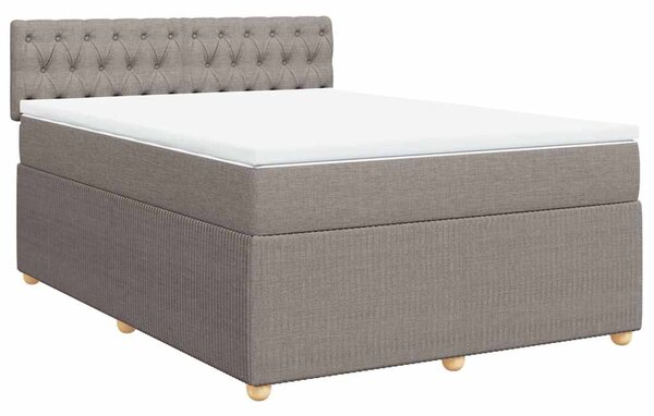 Box spring postel s matrací taupe 140x190 cm textil 3287462