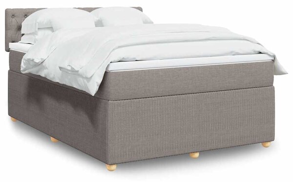 Box spring postel s matrací taupe 140x190 cm textil 3287462