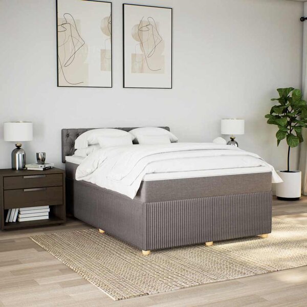 Box spring postel s matrací taupe 140x190 cm textil 3287462