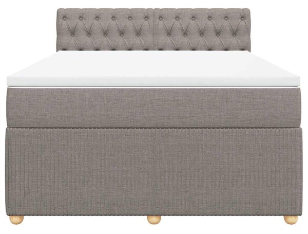 Box spring postel s matrací taupe 140x190 cm textil 3287462