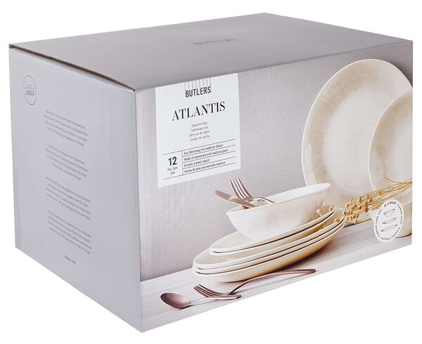ATLANTIS Sada nádobí 12 ks - béžová