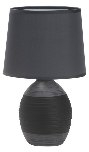 CLX Moderní keramická stolní lampa COSTANZO, 1xE14, 40W, černošedá 41-78643