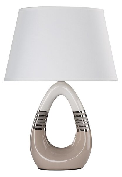 CLX Moderní stolní keramická lampa TODI, 1xE27, 60W, béžovobílá 41-79954