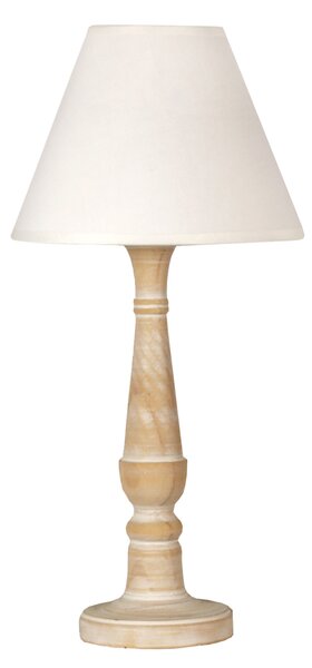 CLX Vintage stolní lampa TRIESTE, 1xE14, 40W, bílá 41-80724