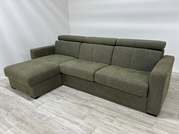 Rohová rozkládací sedací souprava pro každodenní rozkládání NARDO Levý roh, plocha spaní 140x190 cm