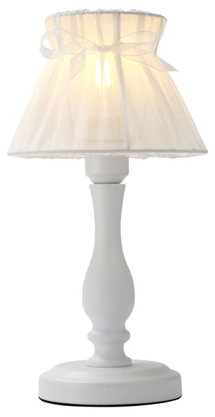 CLX Stolní lampa v provence stylu ARMANDO, 1xE27, 40W, bílé 41-73815