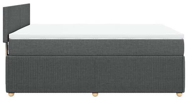Box spring postel s matrací tmavě šedá 140x200 cm textil 3287473