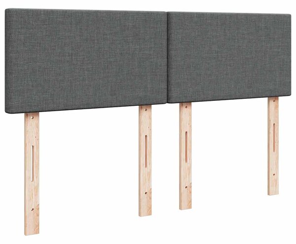 Box spring postel s matrací tmavě šedá 140x200 cm textil 3287473