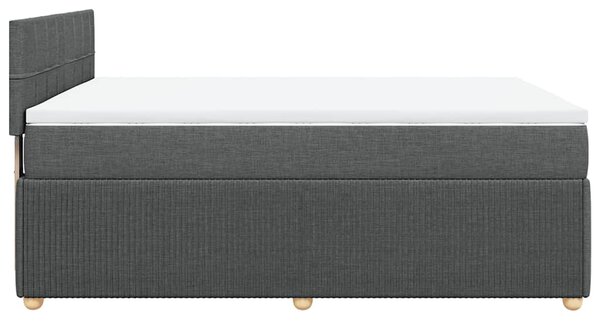 Box spring postel s matrací tmavě šedá 140x200 cm textil 3287480
