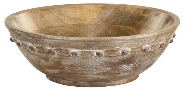 Dřevěná servírovací mísa z mangového dřeva Tours Bowl - Ø 30*9 cm / 3,5L - Chic Antique