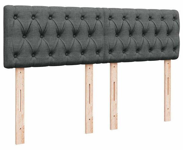 Box spring postel s matrací tmavě šedá 140x200 cm textil 3287487