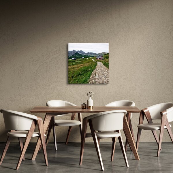 Obraz - Horská krajina s domečky (30x30 cm)