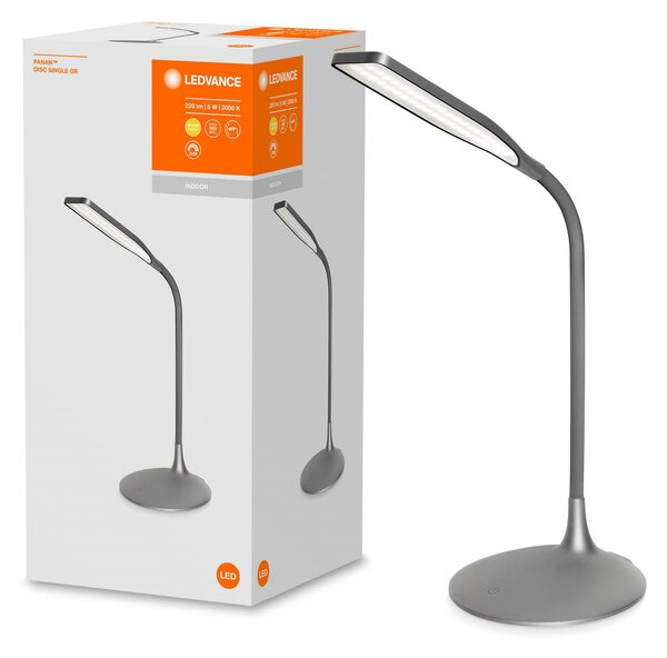 LEDVANCE LED nabíjecí stolní lampa PANAN, 5W, teplá bílá, šedá