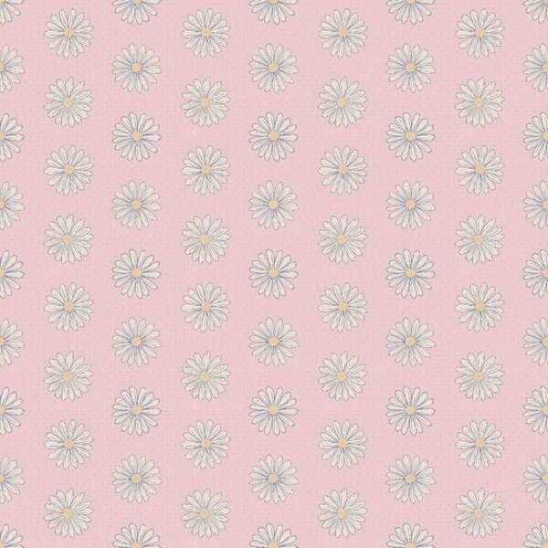 FUGU Romantická tapeta Kopretinová louka – Daisy Dots Materiál: Digitální eko vlies - klasická tapeta nesamolepicí
