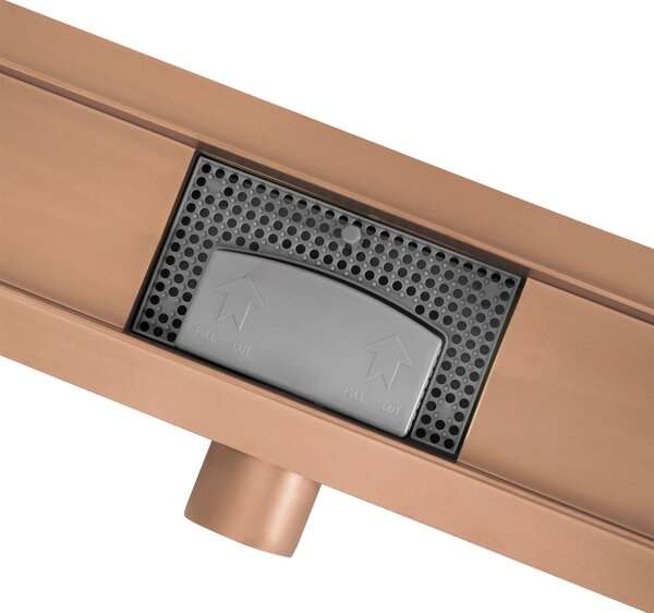 Odtokový žlab Rea Neox brush copper 50
