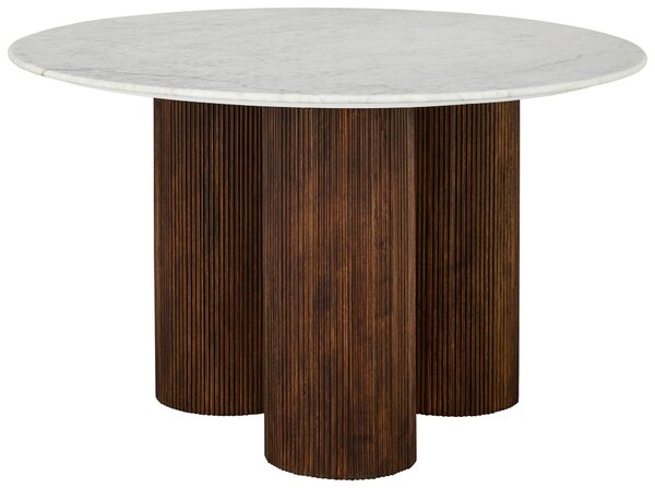 JÍDELNÍ STŮL, mangové dřevo, hnědá, přírodní barvy, 130/130/76 cm P & B - Jídelní stoly, Online Only