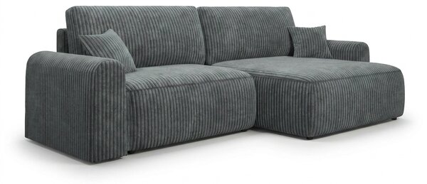 Rozkládací oboustranná sedací souprava do L NORDEN TILIA 250x140 cm, šedomodrá