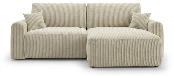 Rozkládací oboustranná sedací souprava do L NORDEN TILIA 250x140 cm, krémová