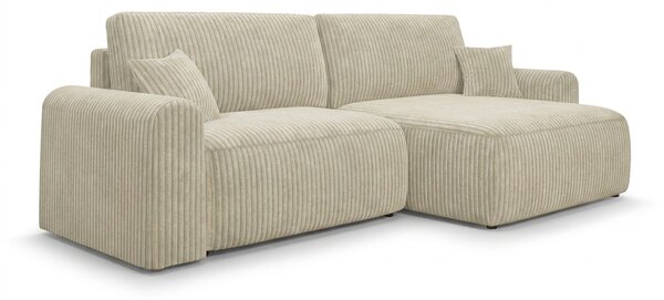 Rozkládací oboustranná sedací souprava do L NORDEN TILIA 250x140 cm, krémová