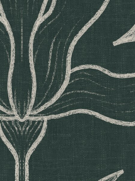 FUGU Designová tapeta s magnóliemi – Magnolia Mirror Dark Green Materiál: Digitální eko vlies - klasická tapeta nesamolepicí