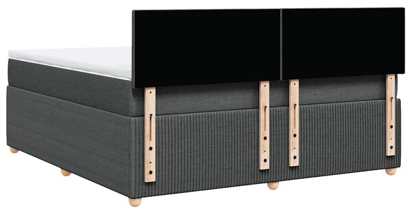 Box spring postel s matrací tmavě šedá 180x200 cm textil 3287529