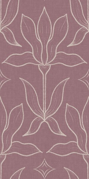 FUGU Romantická tapeta Magnolia Mirror – Dusty Rose Materiál: Digitální eko vlies - klasická tapeta nesamolepicí