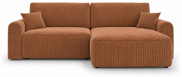 Rozkládací oboustranná sedací souprava do L NORDEN TILIA 250x140 cm, terakotová