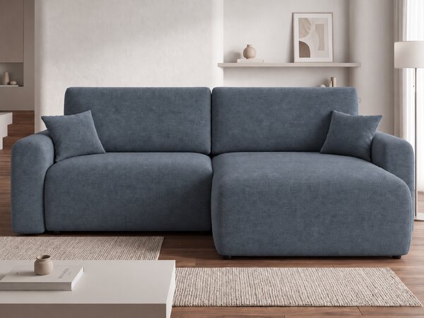 Rozkládací oboustranná sedací souprava do L NORDEN PAROS 250x140 cm, tmavě šedá